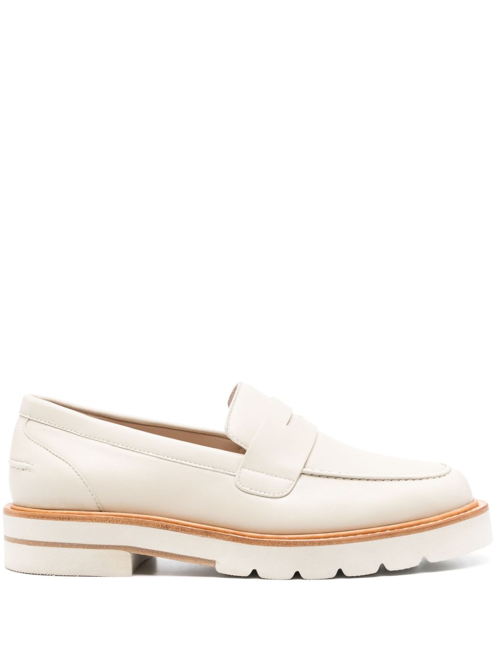 Stuart Weitzman penny-slot leather loafers - Neutrals von Stuart Weitzman