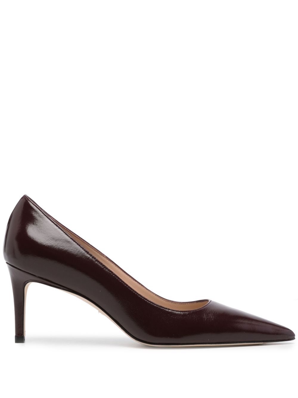 Stuart Weitzman pointed-toe 75mm leather pumps - Purple von Stuart Weitzman