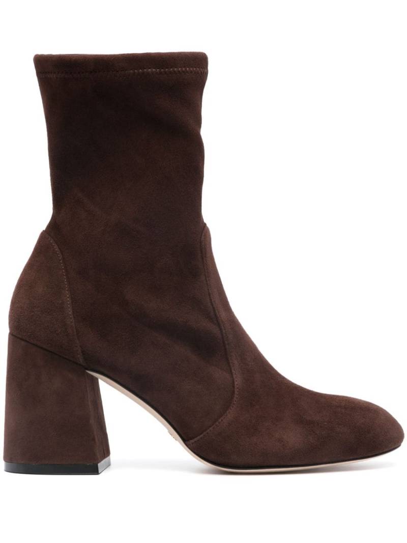 Stuart Weitzman round-toe 85mm suede boots - Brown von Stuart Weitzman