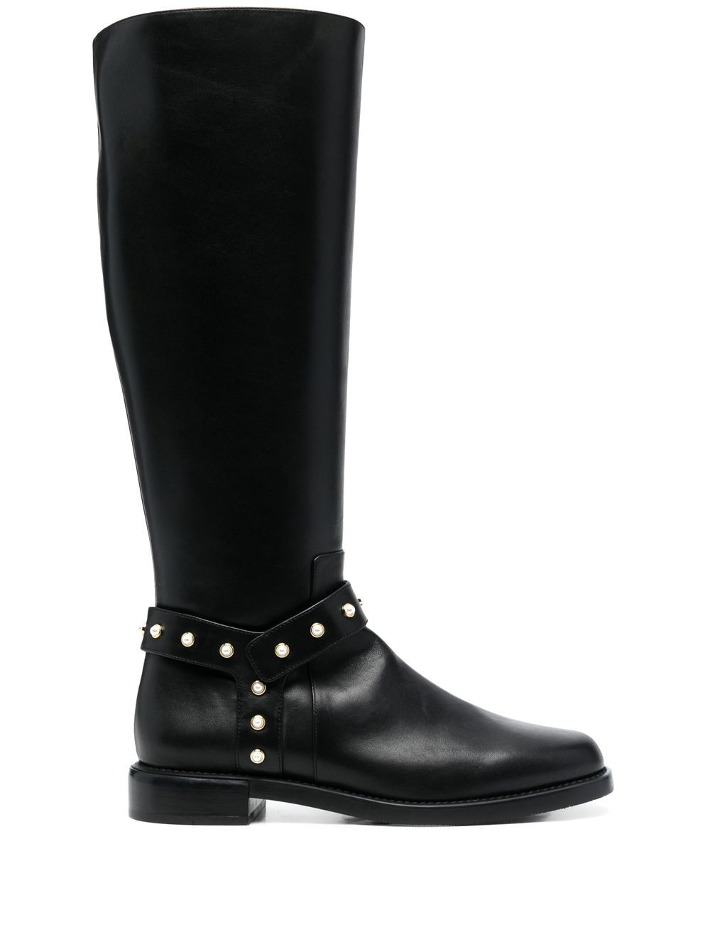 Stuart Weitzman studded knee-high leather boots - Black von Stuart Weitzman