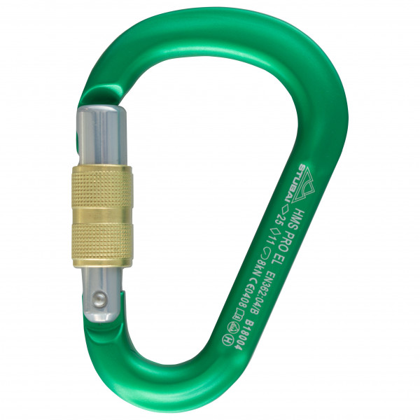 Stubai - HMS Pro Easylock Karabiner - HMS-Karabiner Gr 25 kN grün von Stubai