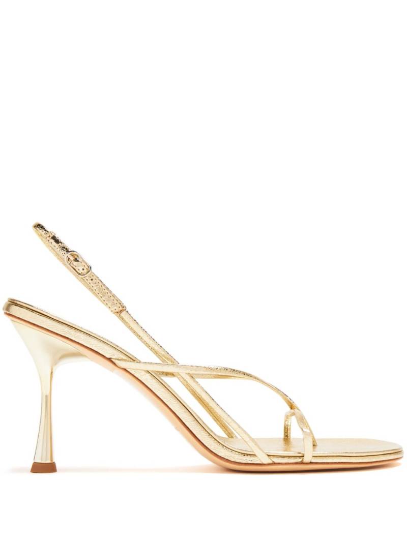 Studio Amelia 90mm Wishbone sandals - Gold von Studio Amelia