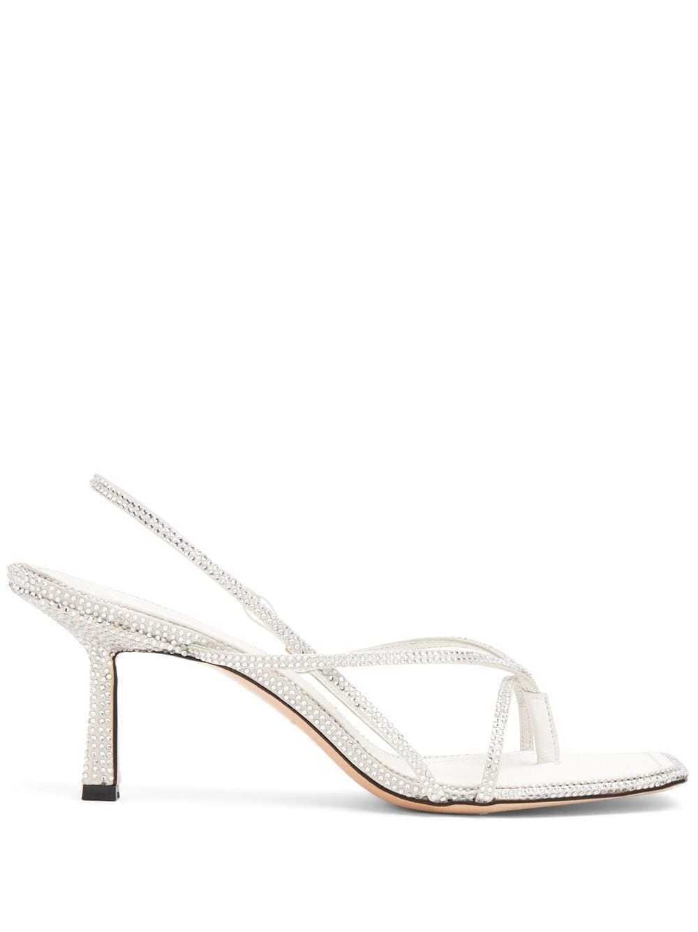 Studio Amelia Wishbone crystal-embellished thong-strap sandals - Neutrals von Studio Amelia