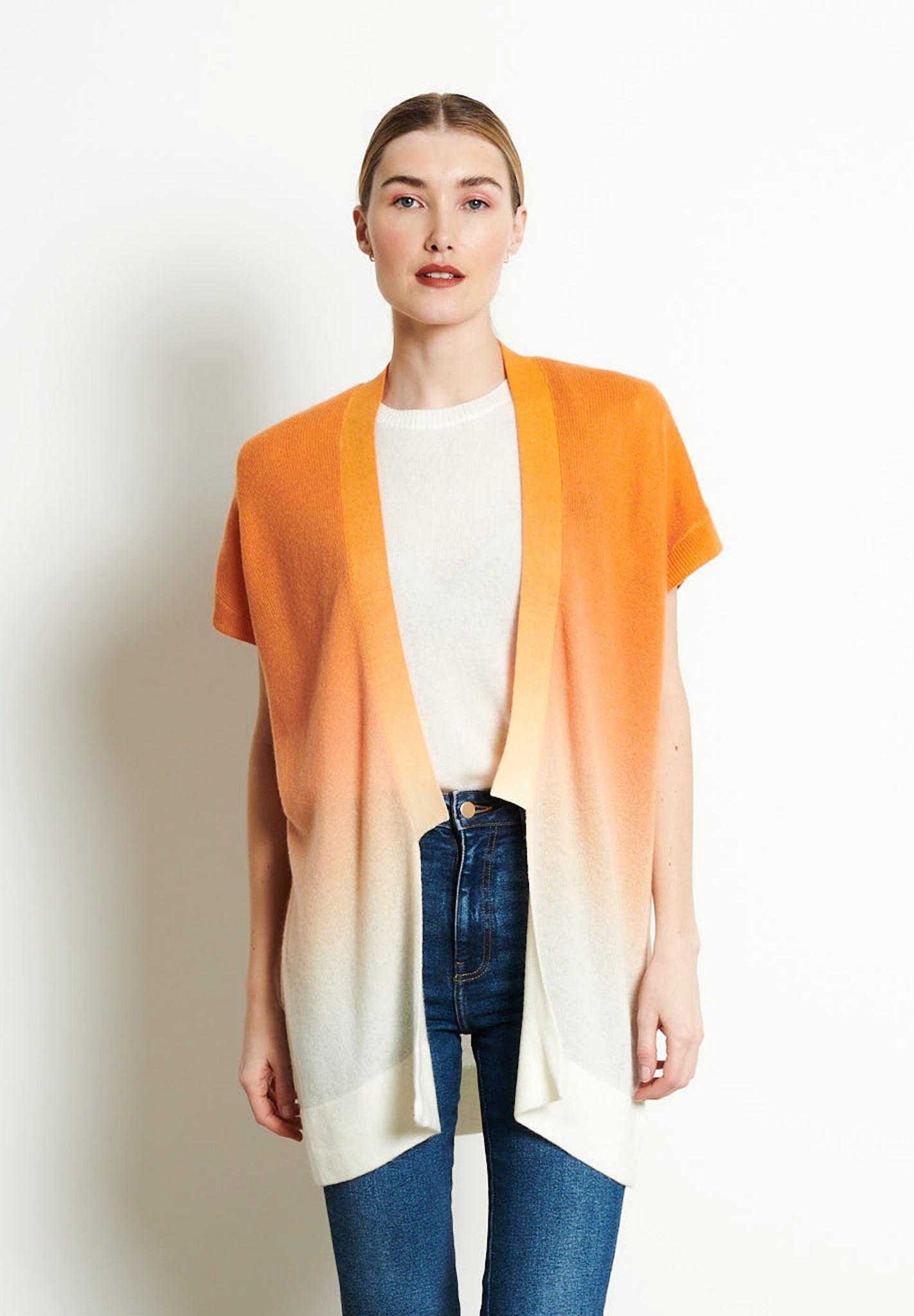 Ava 11 Kimono Aus Kaschmir Tie & Dye - 100% Kaschmir Damen Offwhite L/XL von Studio Cashmere8