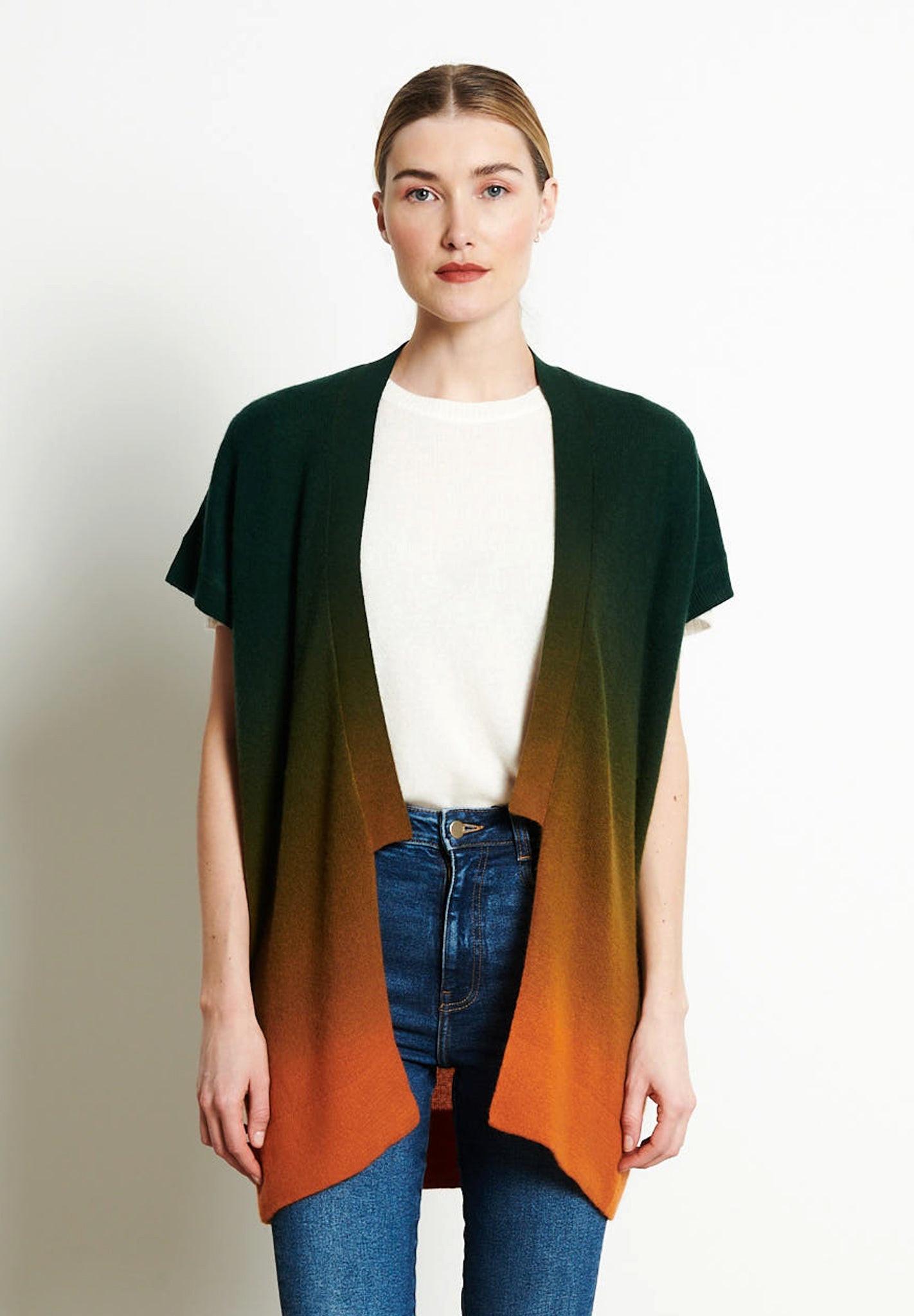 Ava 11 Kimono Aus Tie & Dye-kaschmir - 100% Kaschmir Damen Orange S/M von Studio Cashmere8