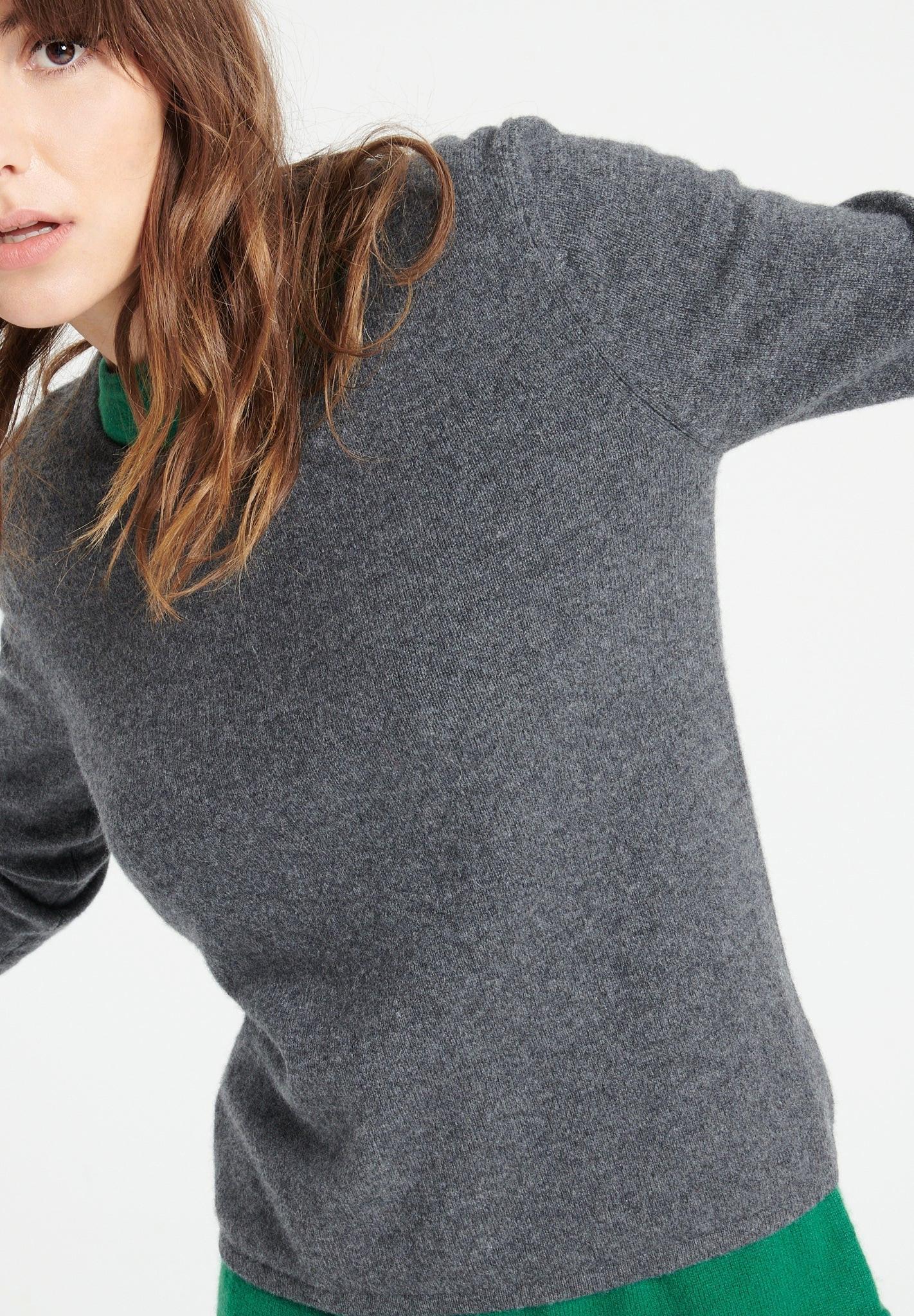 Lilly 1 Pullover Mit Tailliertem Rundhalsausschnitt - 100% Kaschmir Damen Grau L von Studio Cashmere8