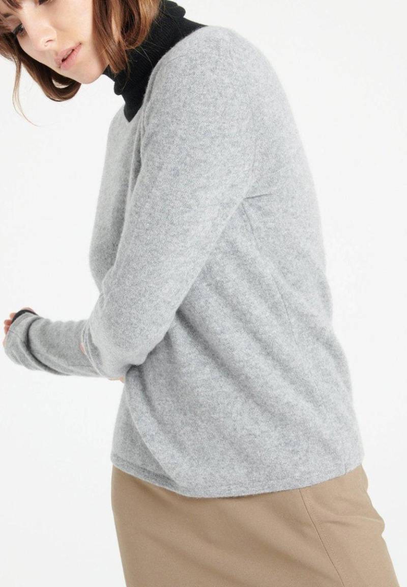 Lilly 1 Pullover Mit Tailliertem Rundhalsausschnitt - 100% Kaschmir Damen Grau L von Studio Cashmere8