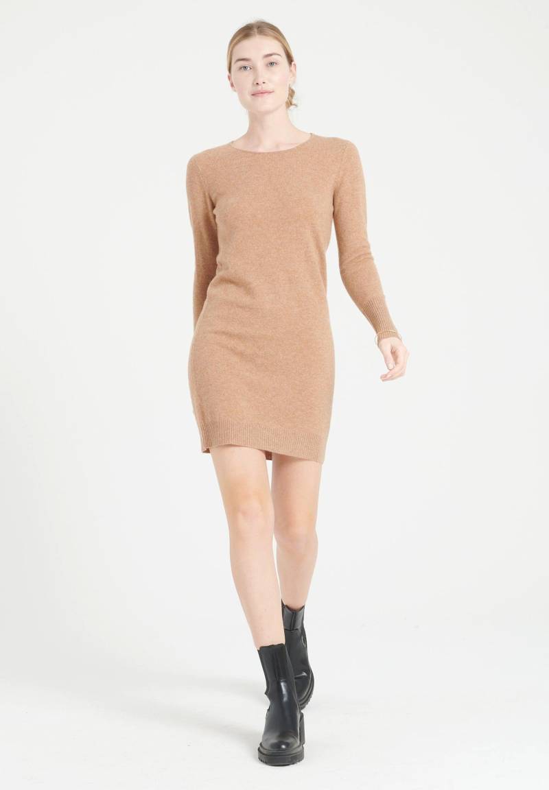 Lilly 12 Kleid Mit Rundem Halsausschnitt - 100% Kaschmir Damen Camel L von Studio Cashmere8