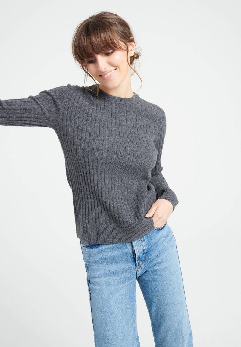 Lilly 16 Pullover Mit Rundhalsausschnitt - 100% Kaschmir Damen Grau L von Studio Cashmere8