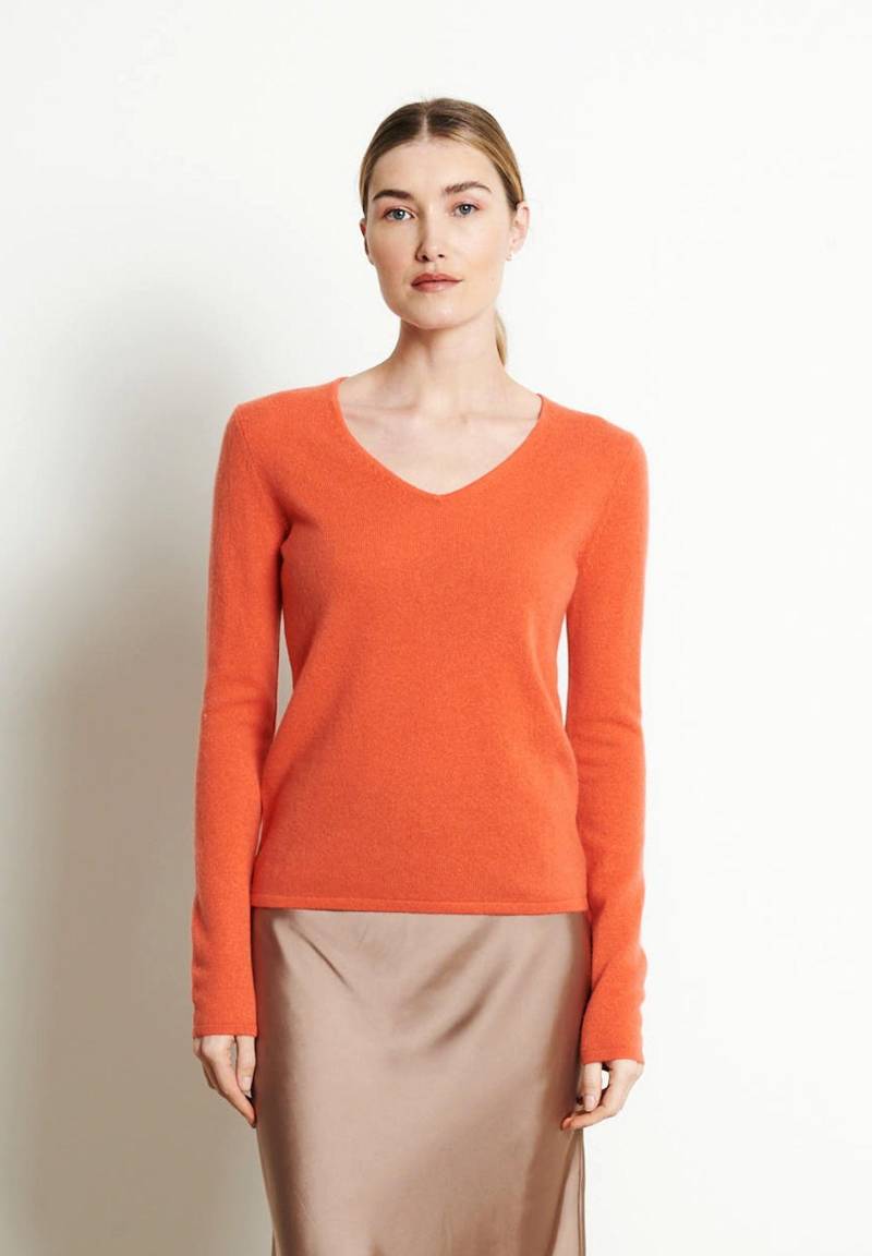 Lilly 2 Pullover Mit V-ausschnitt - 100% Kaschmir Damen Orange M von Studio Cashmere8