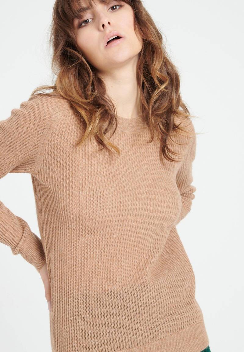 Lilly 23 Pullover Mit Rundhalsausschnitt - 100% Kaschmir Damen Camel L von Studio Cashmere8