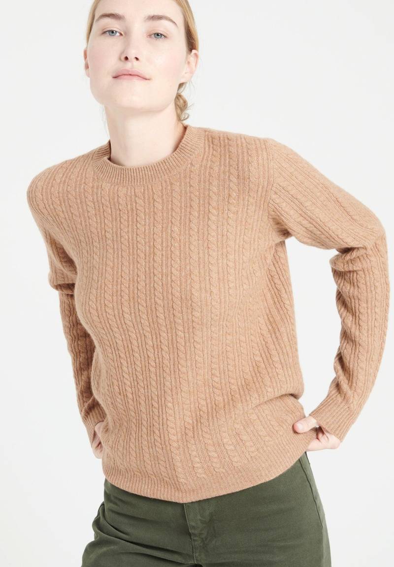 Lilly 29 Pullover Rundhalsausschnitt 4 Fäden - 100% Kaschmir Damen Camel L von Studio Cashmere8