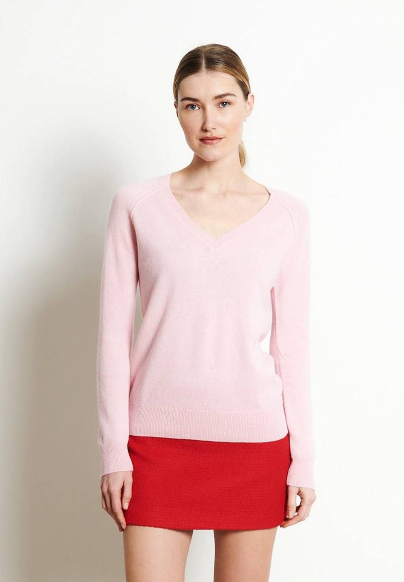 Lilly 6 Pullover Mit V-ausschnitt - 100% Kaschmir Damen Hellrosa M von Studio Cashmere8