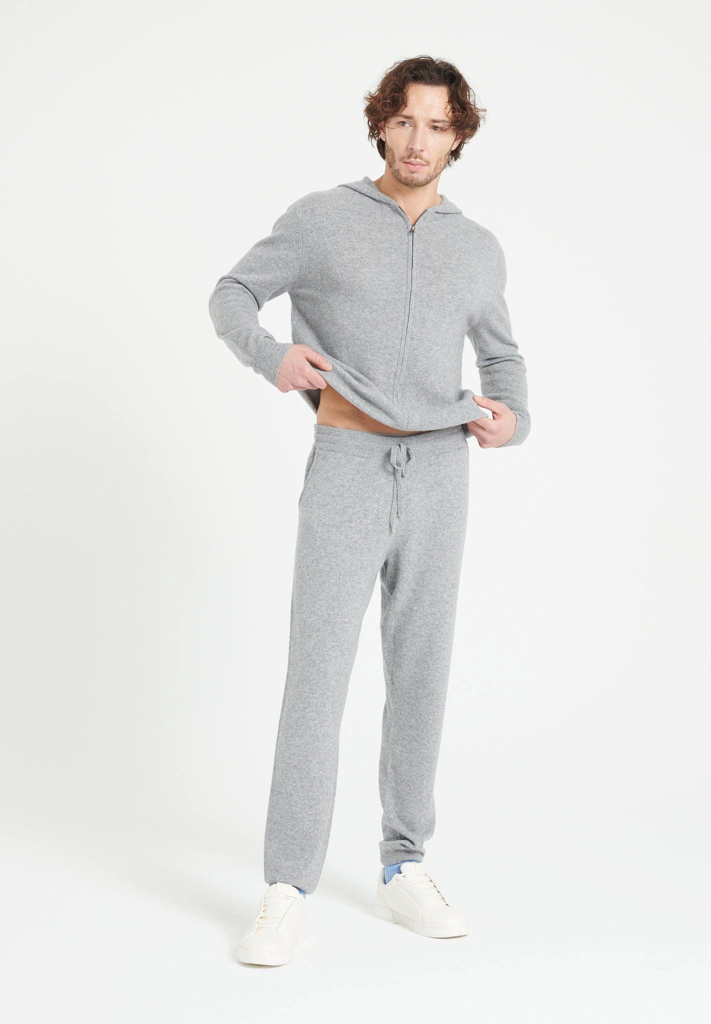 Luke 7 Jogginghose - 100% Kaschmir Herren Grau L von Studio Cashmere8