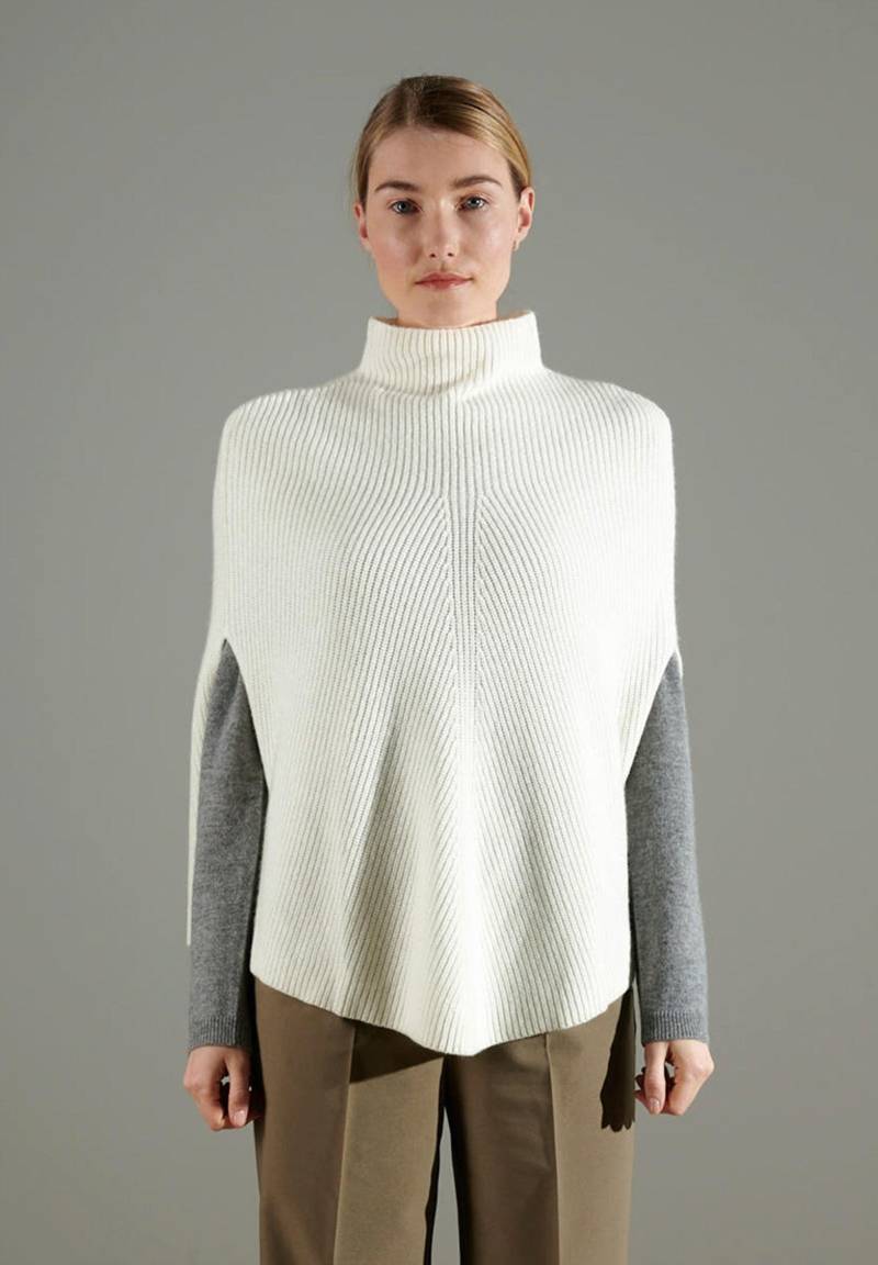 Nami 10 Poncho Stehkragen 4-fädig - 100% Kaschmir Damen Offwhite S/M von Studio Cashmere8