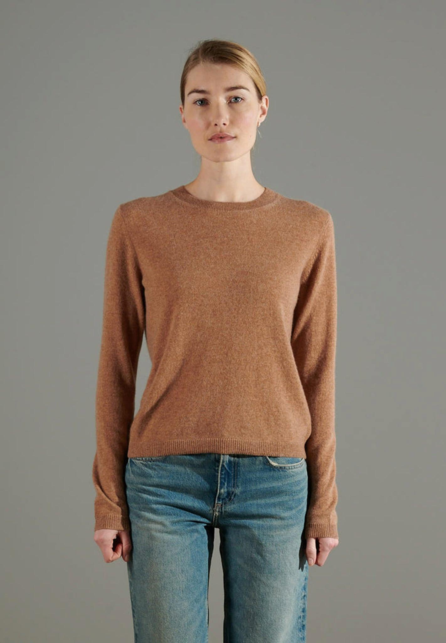 Nami 4 Pullover Mit Rundhalsausschnitt - 100% Kaschmir Damen Camel M von Studio Cashmere8