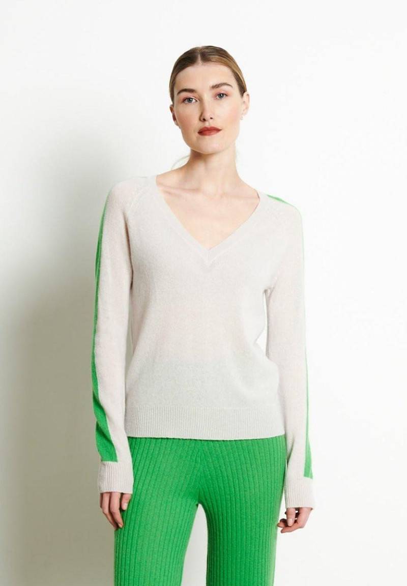 Ria 1 Pullover Mit V-ausschnitt - 100% Kaschmir Damen Grau L von Studio Cashmere8