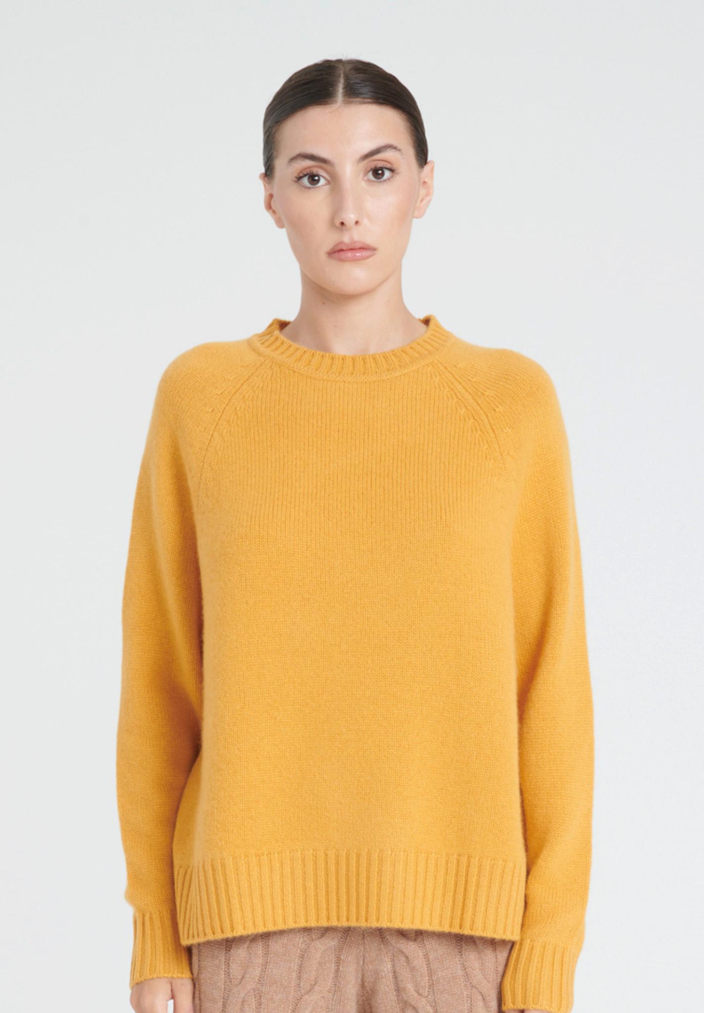 Zaya 7 Pullover Mit Raglanärmeln 6 Fäden - 100% Kaschmir Damen Gelb M von Studio Cashmere8