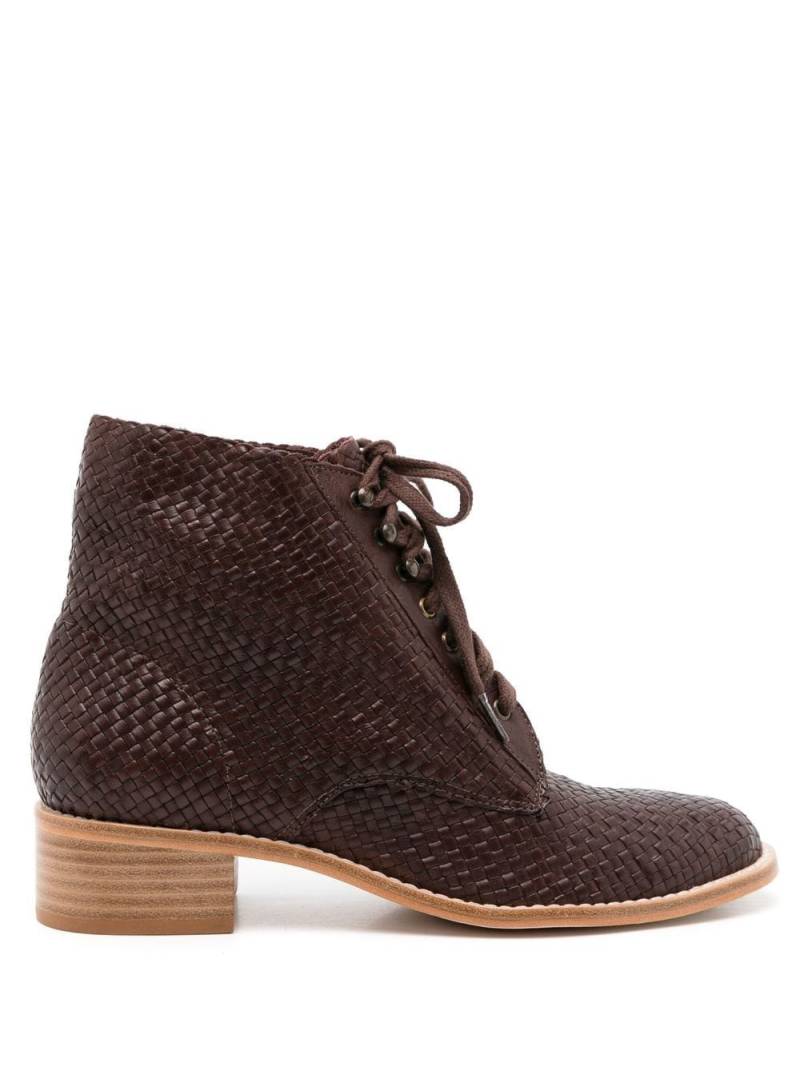 Sarah Chofakian Tresse ankle boots - Brown von Sarah Chofakian