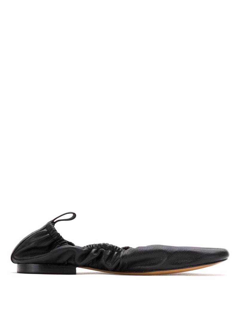 Studio Chofakian leather elasticated ballerinas - Black von Studio Chofakian