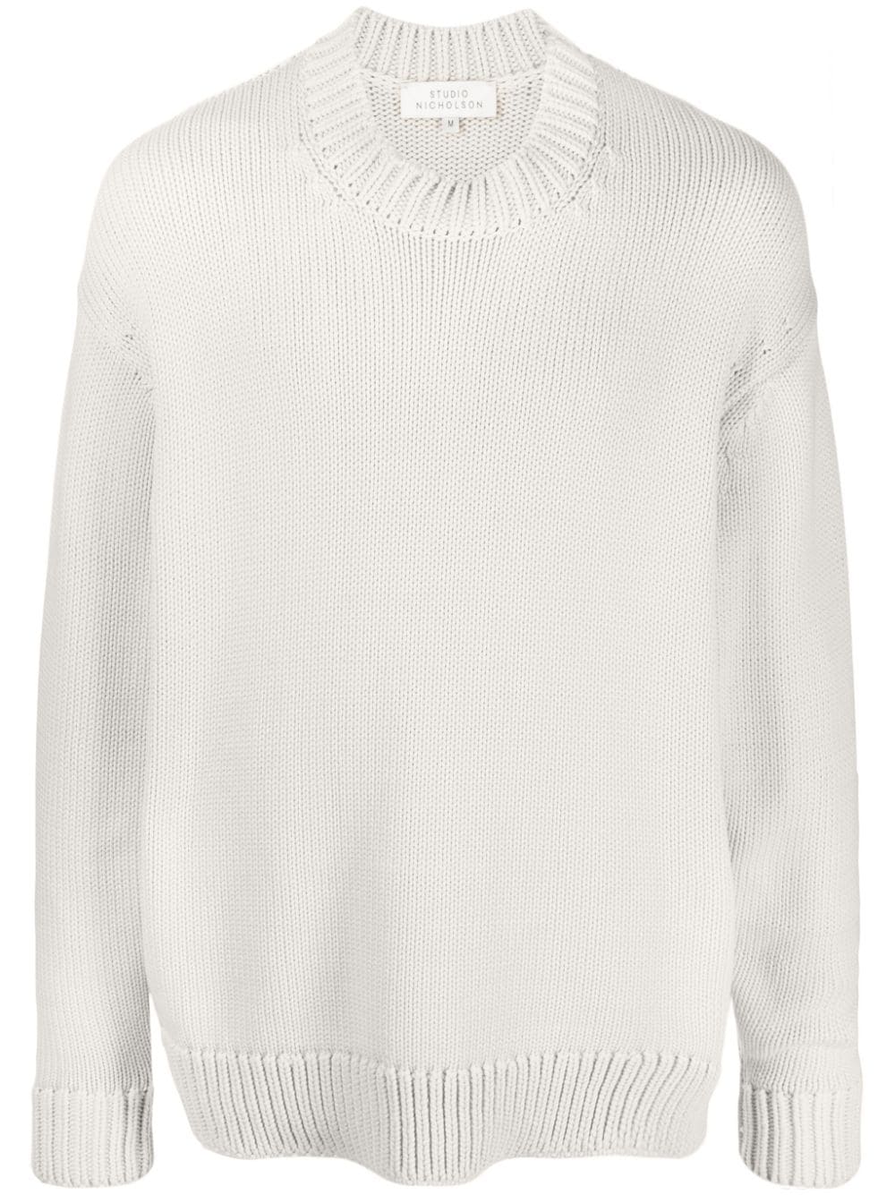 Studio Nicholson Aire ribbed-knit cotton blend jumper - Neutrals von Studio Nicholson