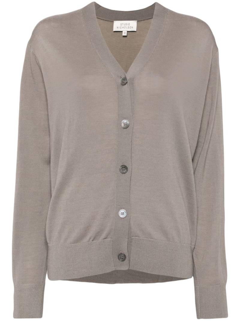 Studio Nicholson Kosumo fine-knit cardigan - Neutrals von Studio Nicholson