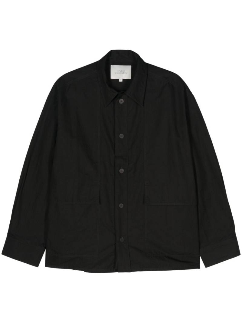 Studio Nicholson Spirit poplin shirt - Black von Studio Nicholson