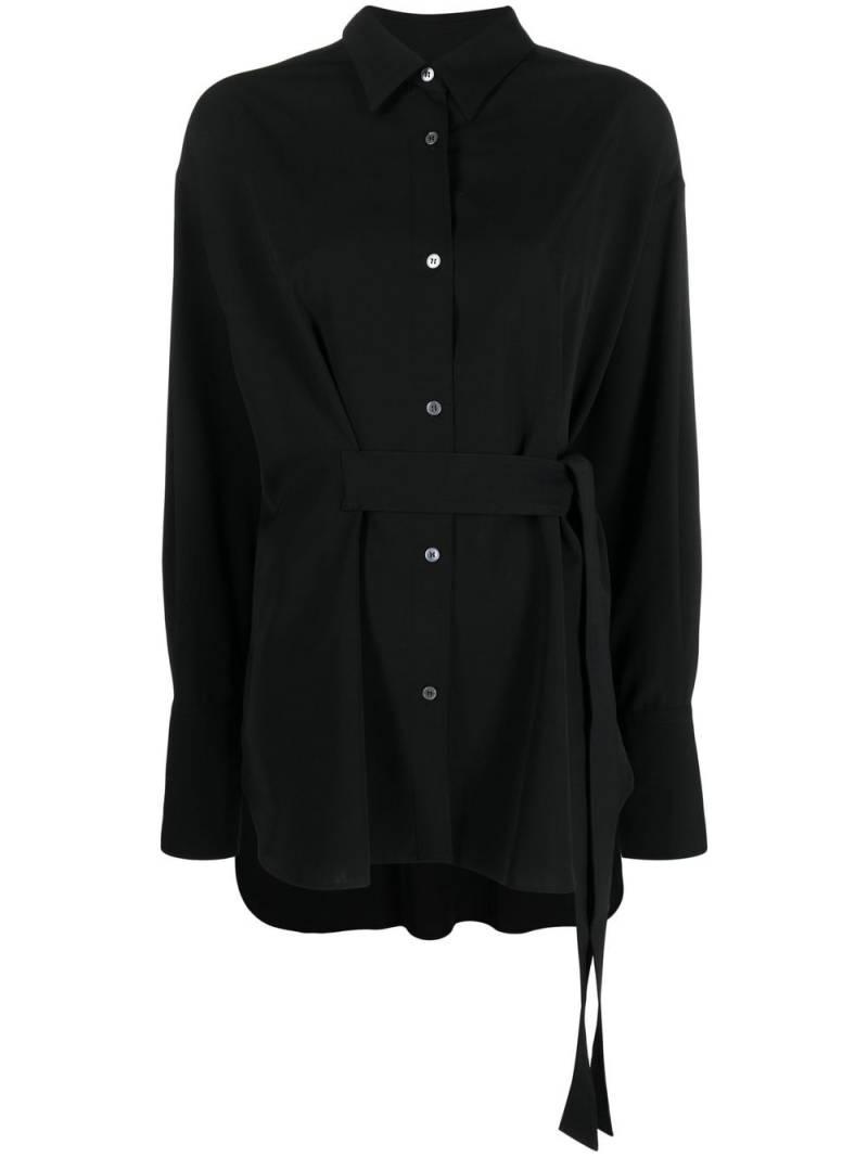 Studio Nicholson buttoned-up belted shirt - Black von Studio Nicholson