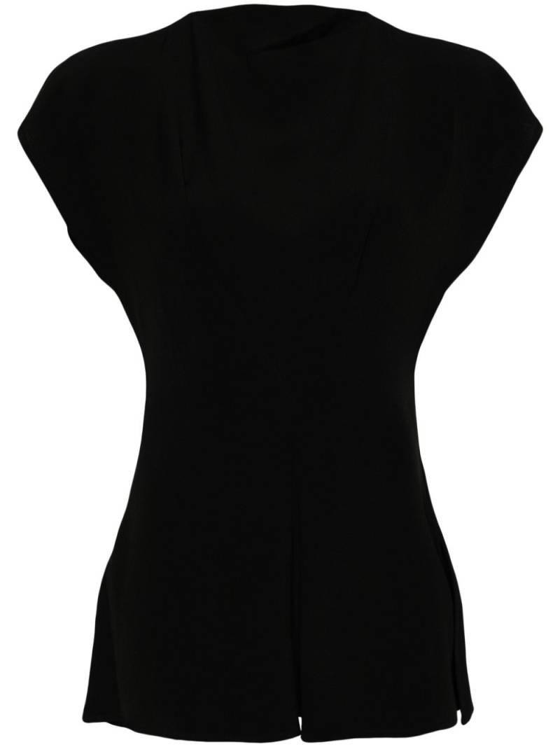 Studio Nicholson cap-sleeved peplum top - Black von Studio Nicholson