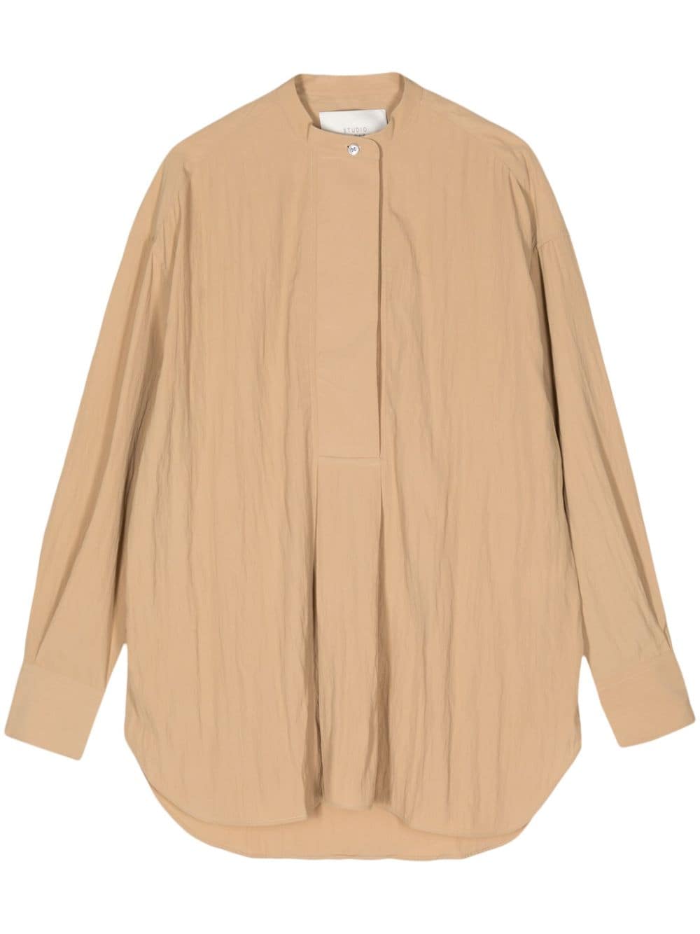 Studio Nicholson long-sleeve band-collar blouse - Neutrals von Studio Nicholson