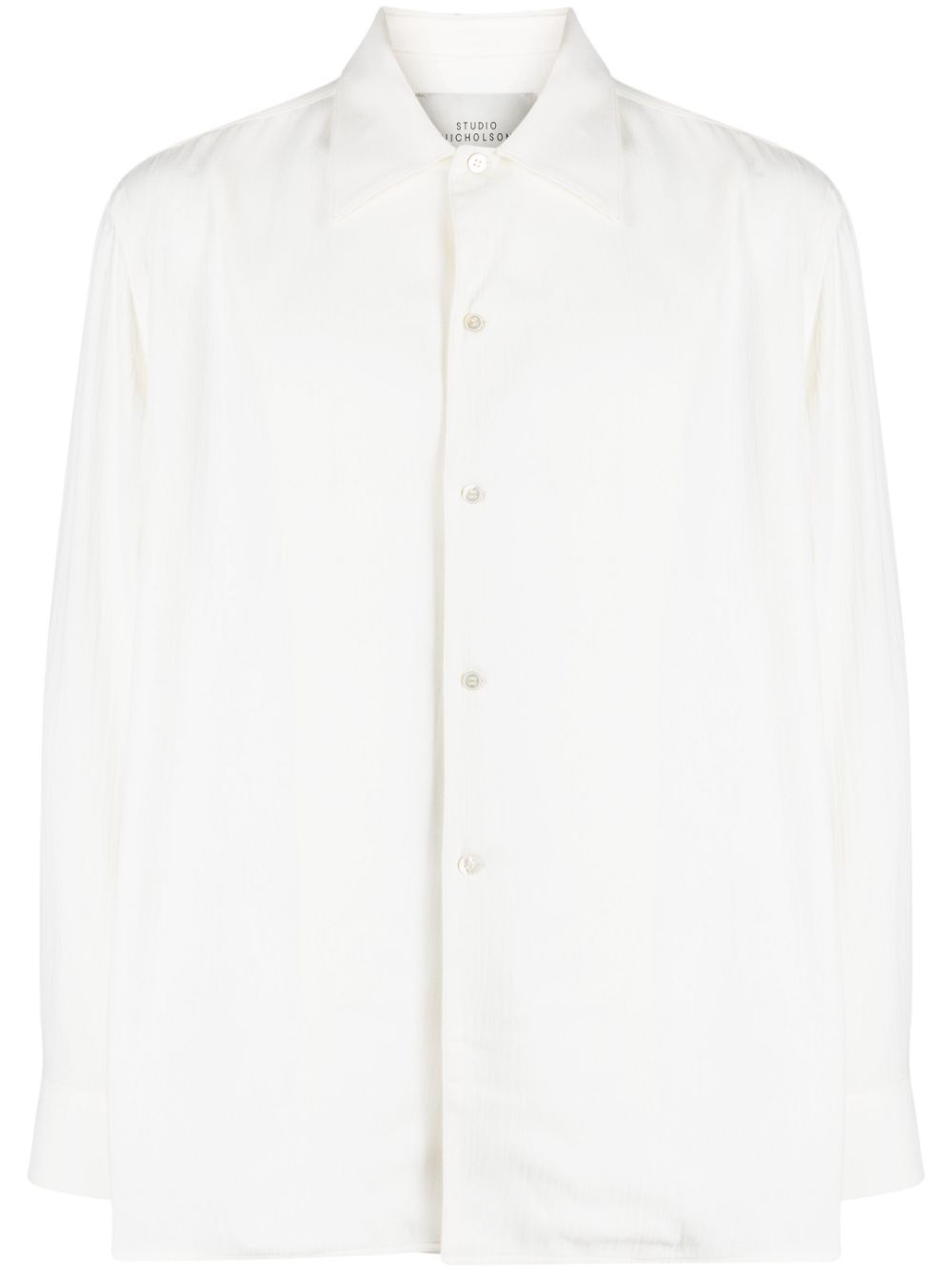 Studio Nicholson long-sleeve straight-hem shirt - White von Studio Nicholson