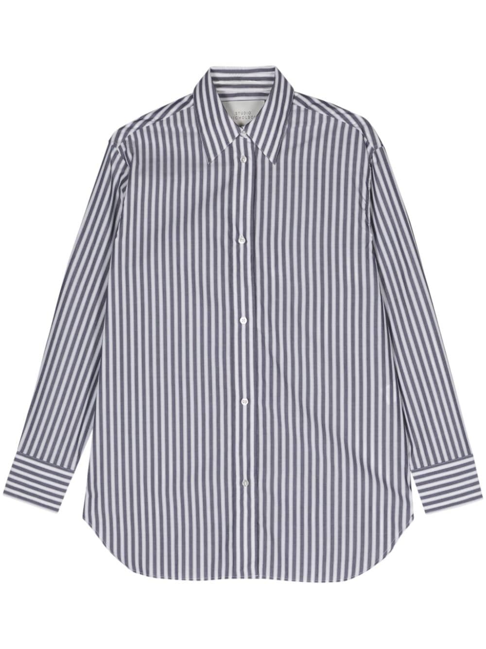 Studio Nicholson striped cotton shirt - Blue von Studio Nicholson