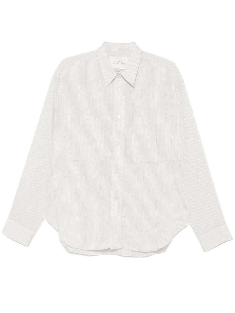 Studio Nicholson striped shirt - White von Studio Nicholson