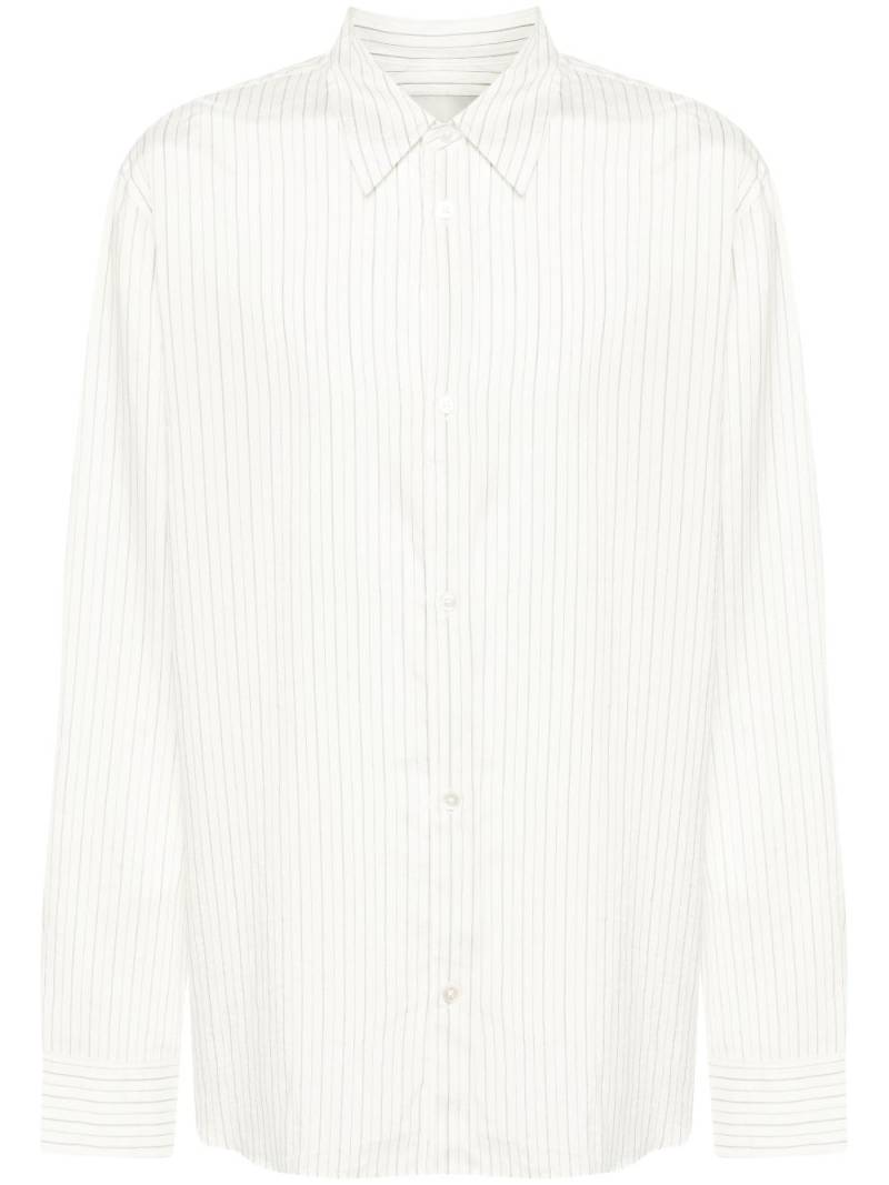 Studio Nicholson striped silk shirt - White von Studio Nicholson