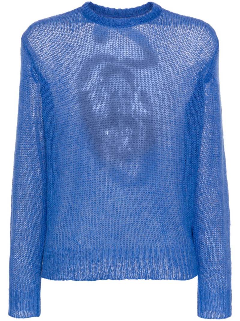 Stüssy S Loose knitted jumper - Blue von Stüssy