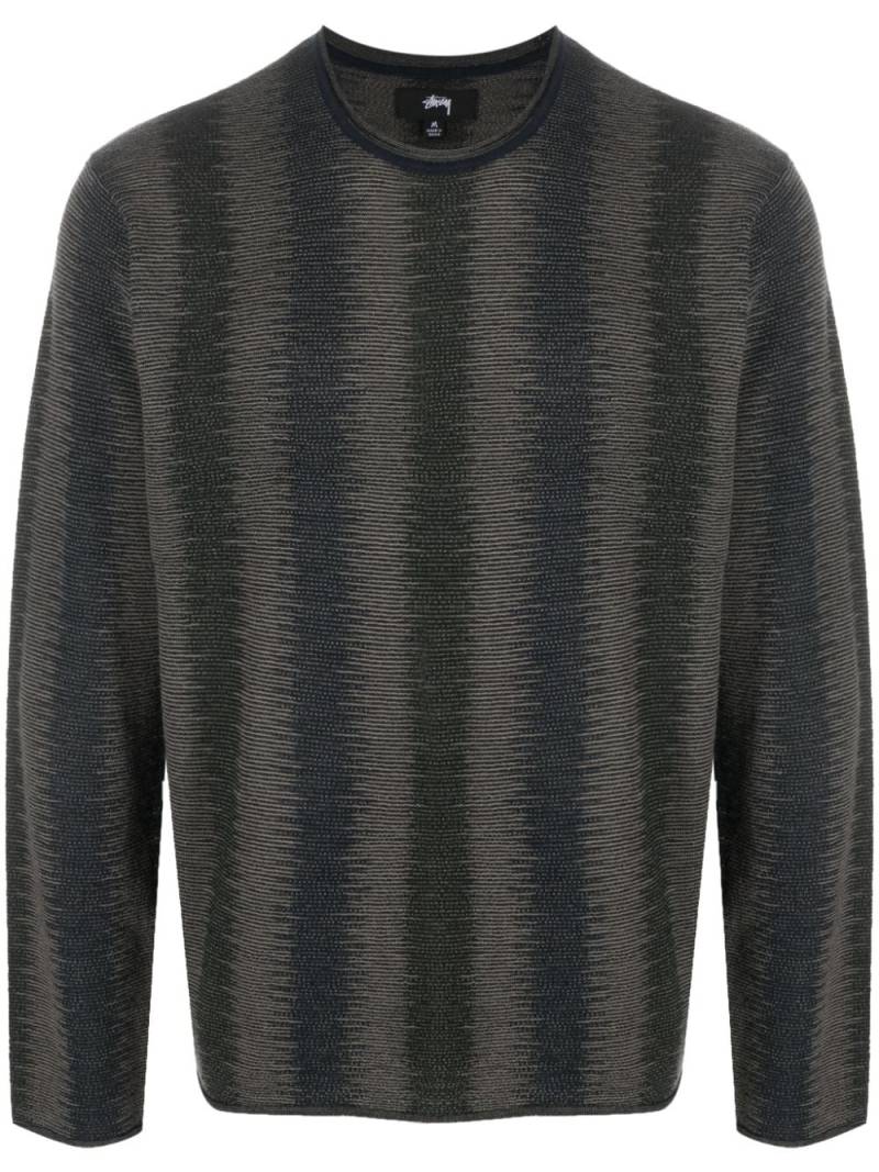 Stüssy Shadow patterned-jacquard wool sweatshirt - Blue von Stüssy