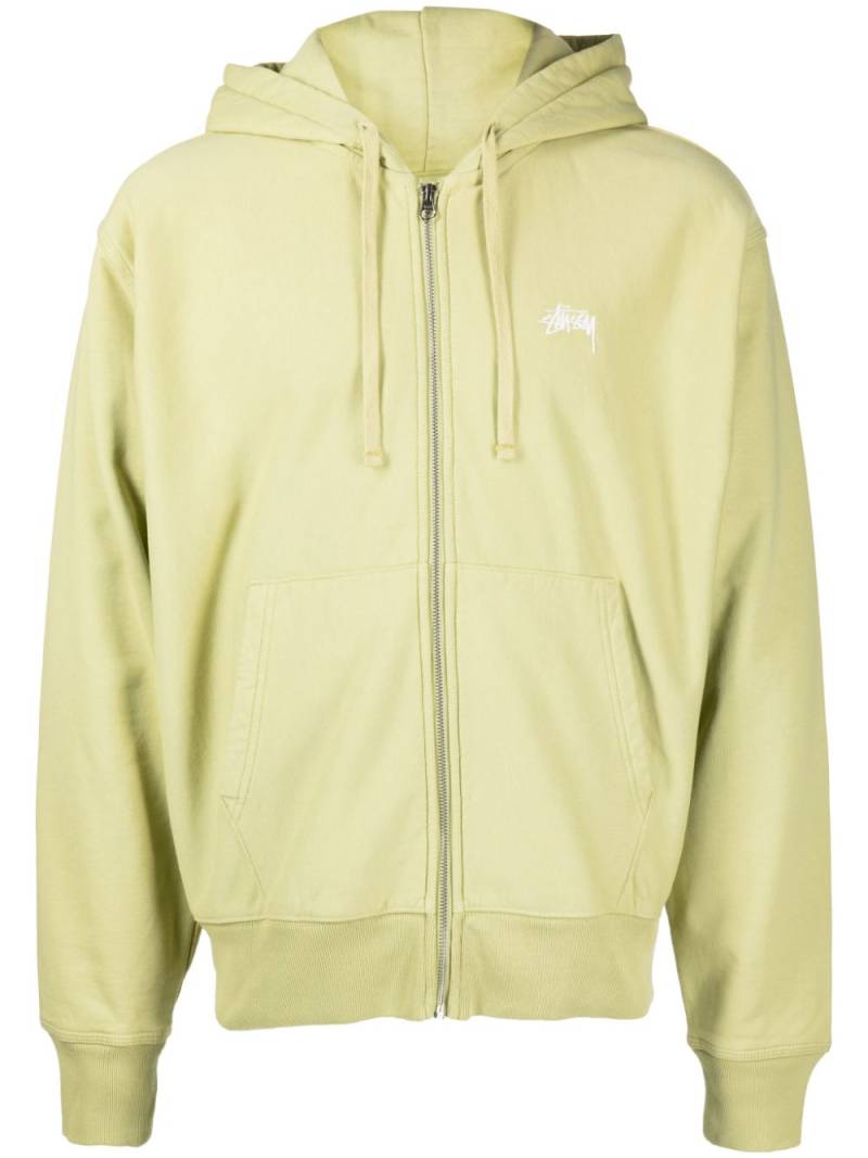 Stüssy Stock logo-embroidered hoodie - Green von Stüssy