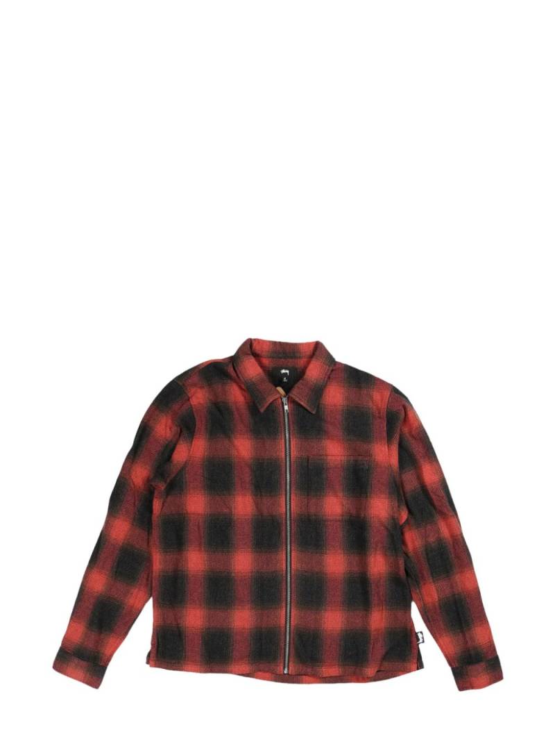 Stüssy check-print shirt jacket - Red von Stüssy