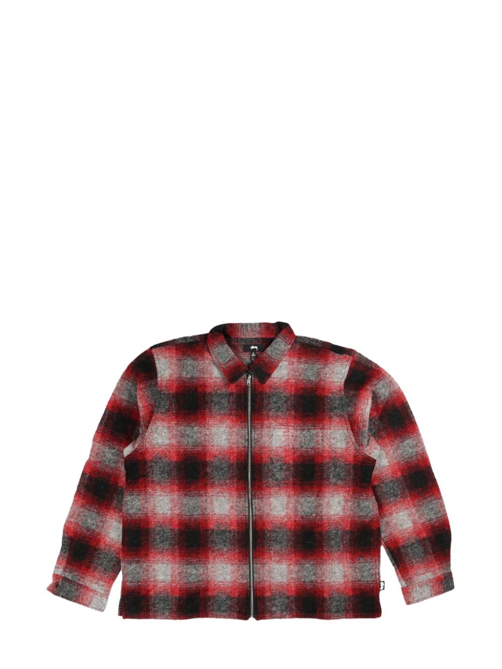 Stüssy check-print shirt jacket - Red von Stüssy