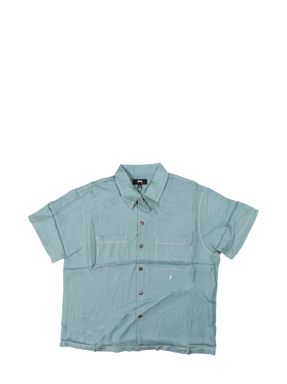 Stüssy contrast-stitching shirt - Blue von Stüssy