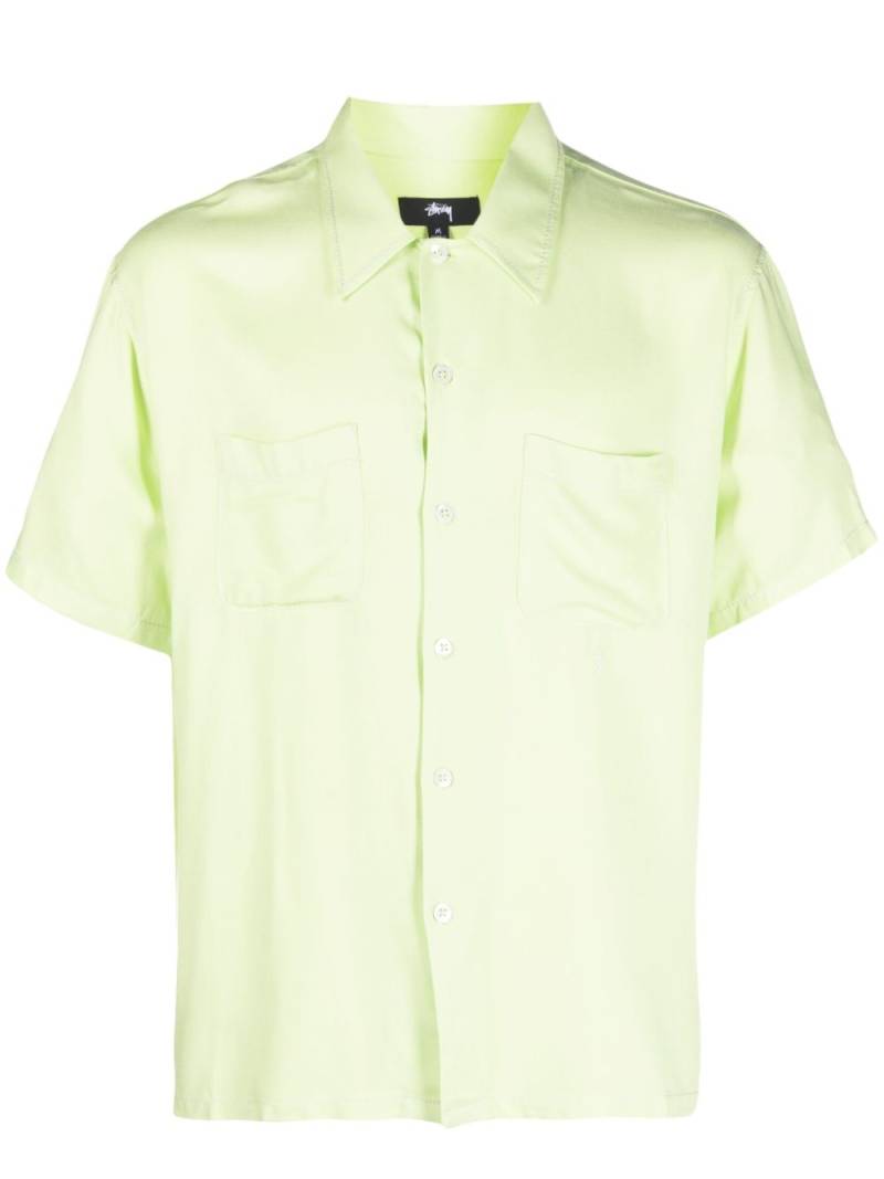 Stüssy contrast-stitching short-sleeve shirt - Green von Stüssy