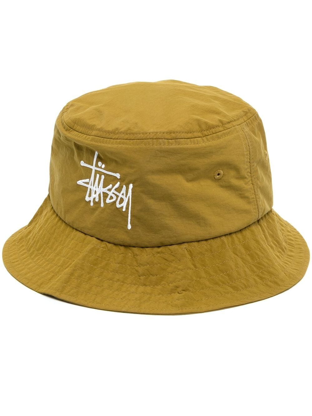 Stüssy embroidered logo bucket hat - Yellow von Stüssy