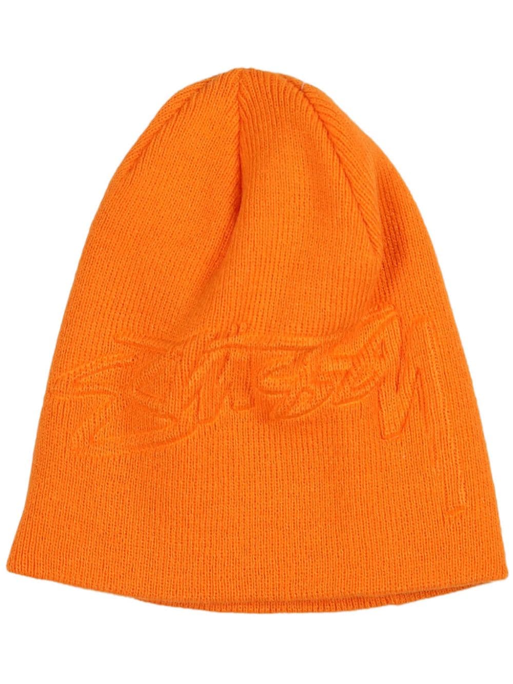 Stüssy logo-embossed beanie - Orange von Stüssy