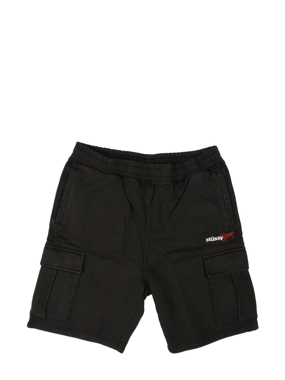 Stüssy logo-embroidered cargo shorts - Black von Stüssy