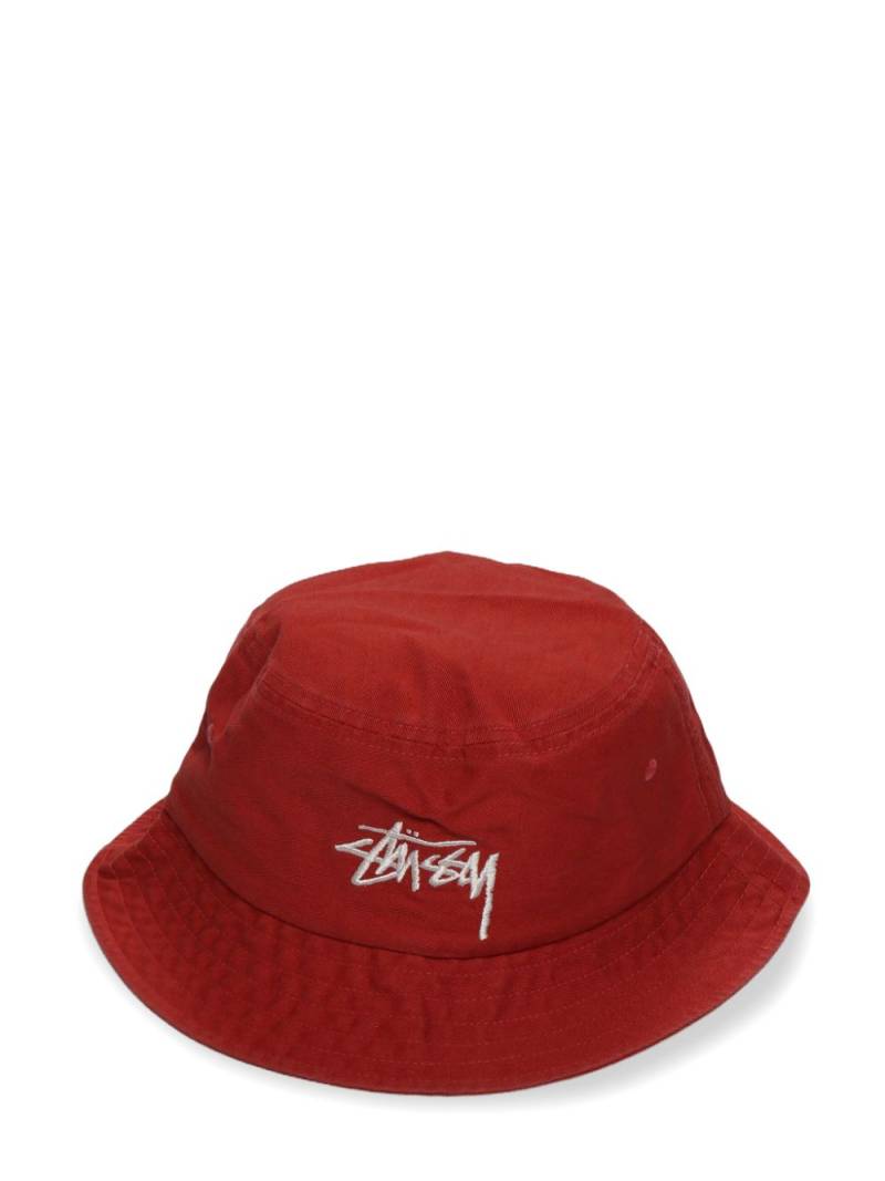 Stüssy logo-embroidered cotton hat - Orange von Stüssy