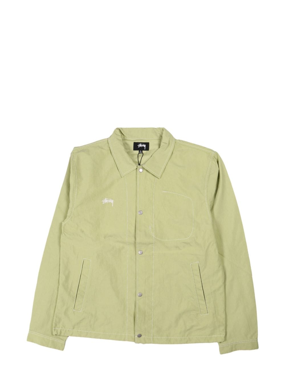 Stüssy logo-embroidered shirt jacket - Green von Stüssy