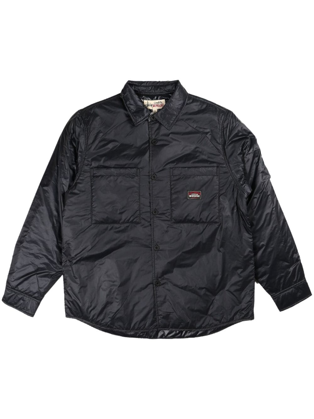 Stüssy logo-patch shirt jacket - Black von Stüssy