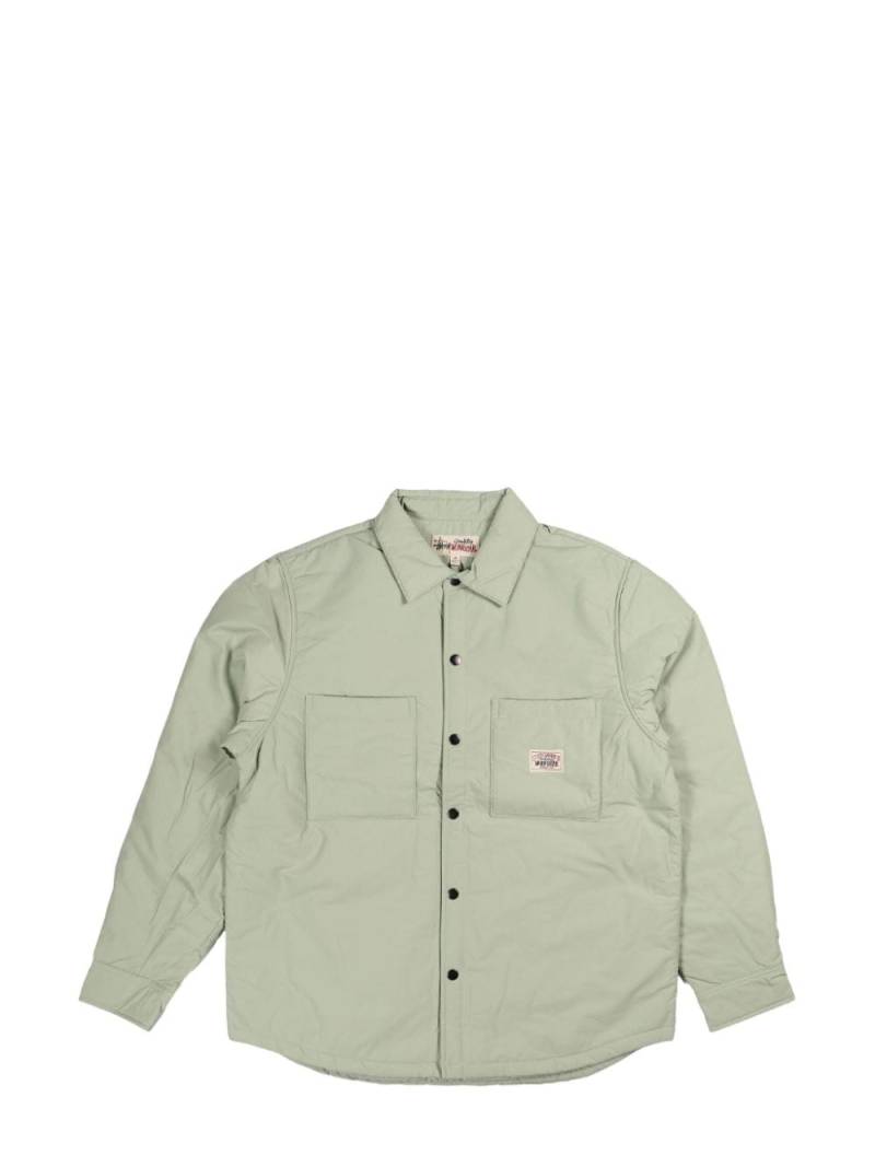 Stüssy logo-patch shirt jacket - Green von Stüssy