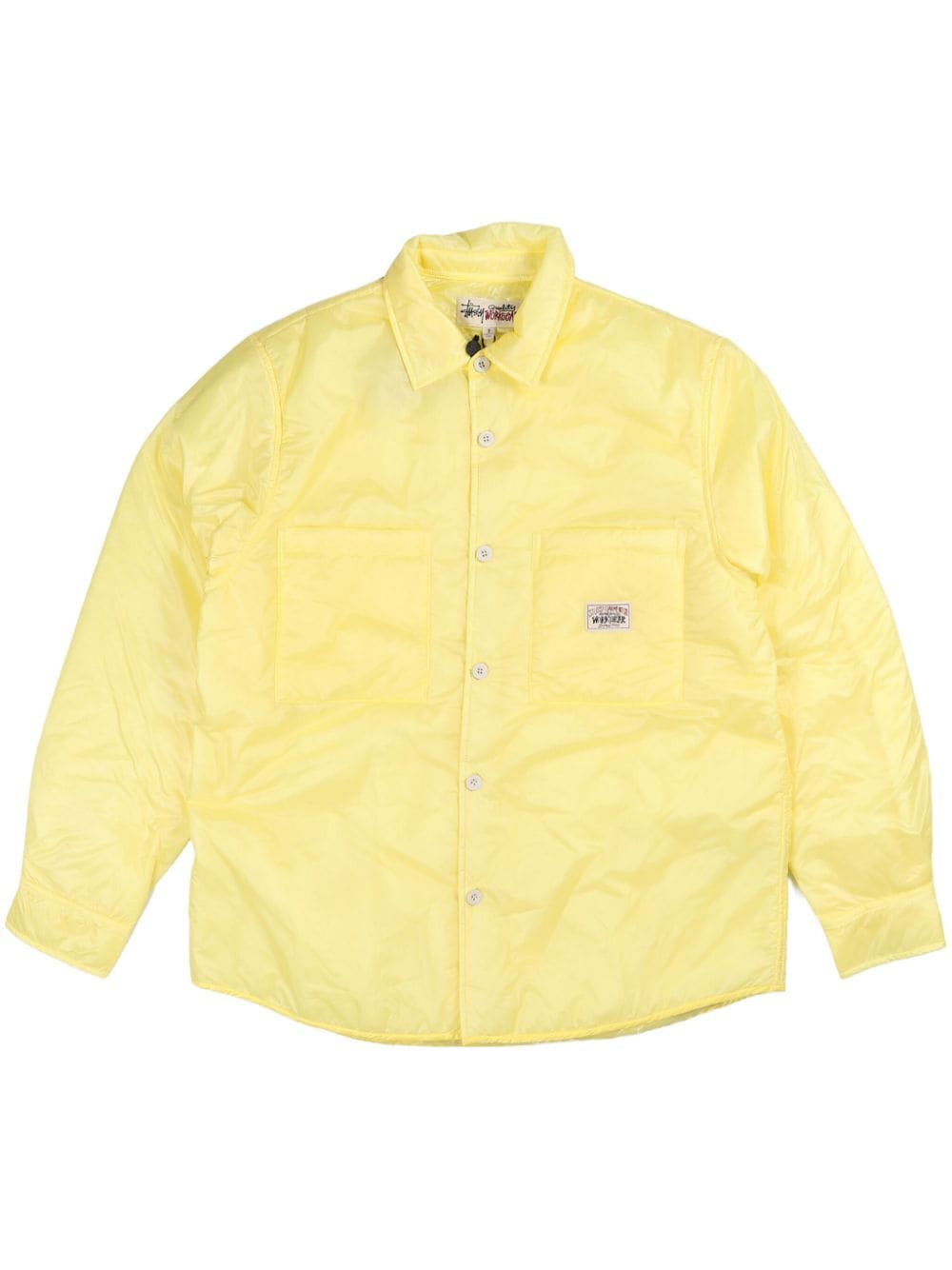 Stüssy logo-patch shirt jacket - Yellow von Stüssy