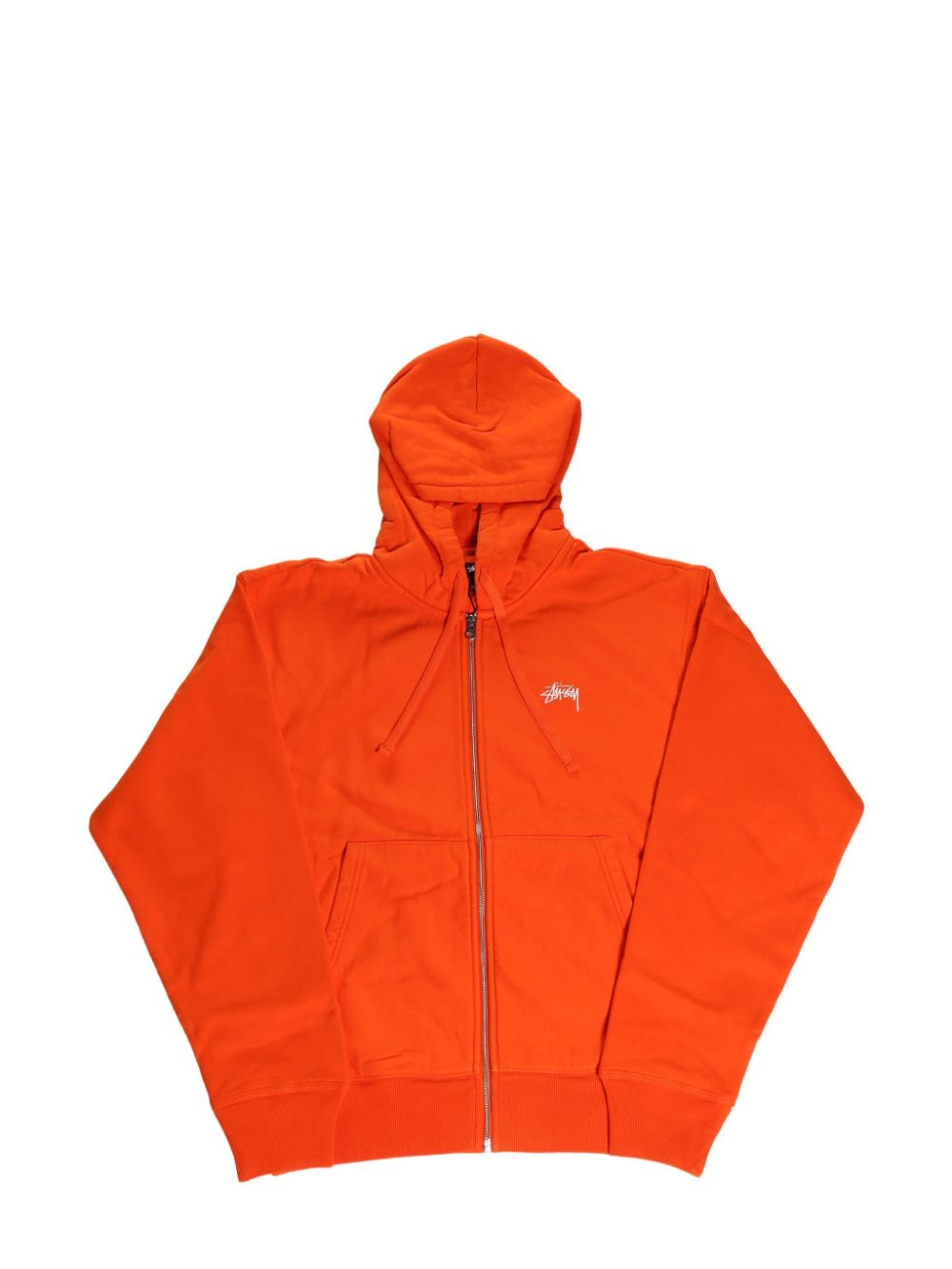 Stüssy logo-print cotton-blend hoodie - Orange von Stüssy